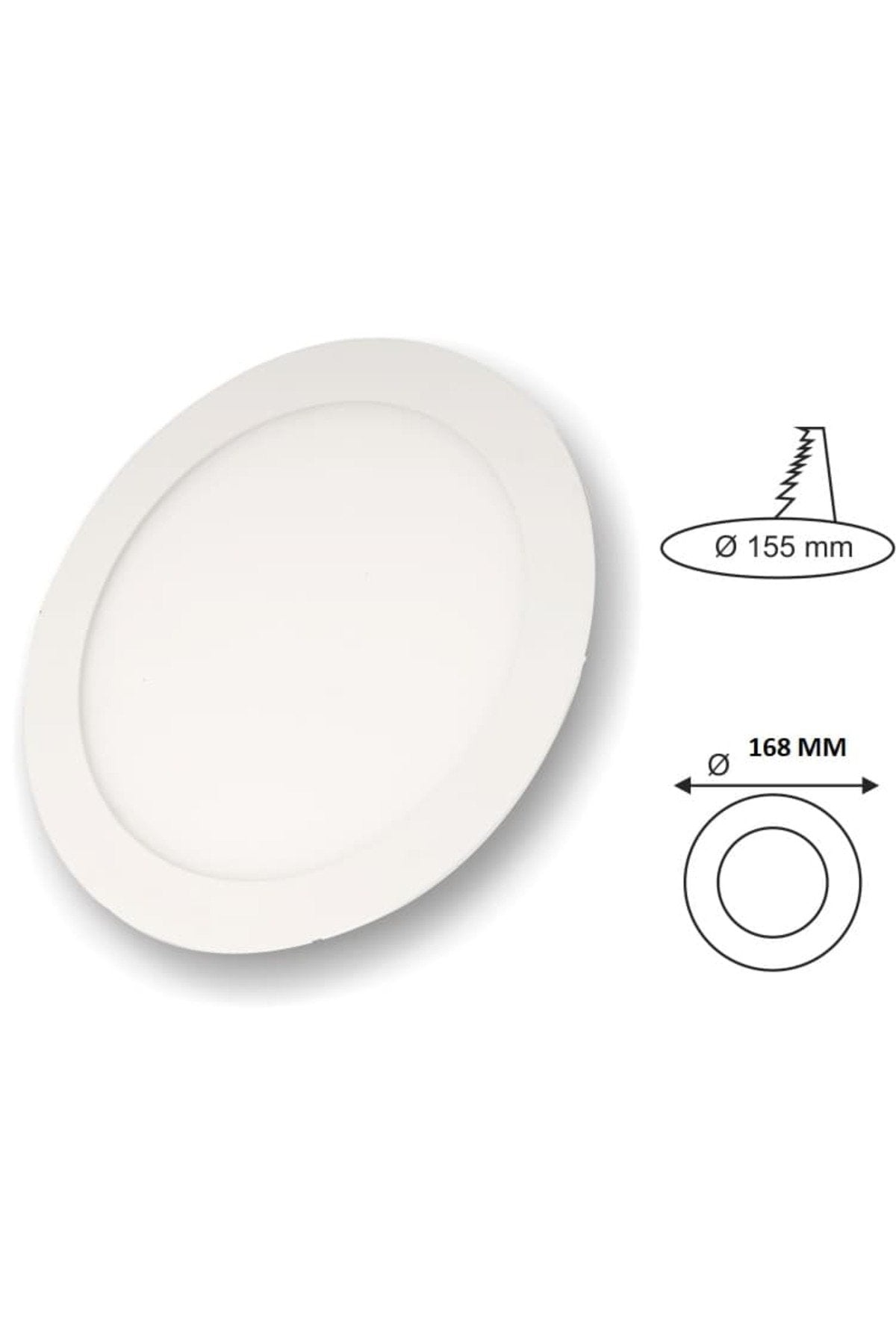 Led Panel 12w 6500k Beyaz Işık Sıva Altı CT-5147-B