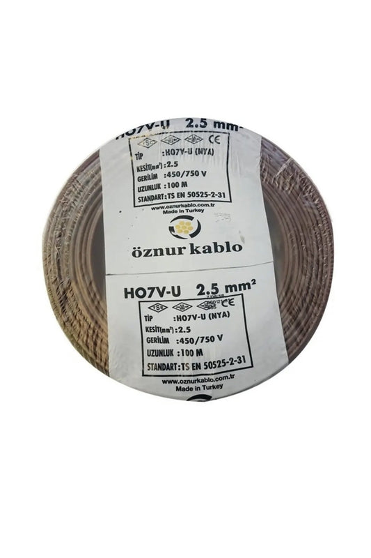 2,5 Nya Kablo Kahve 100 Metre